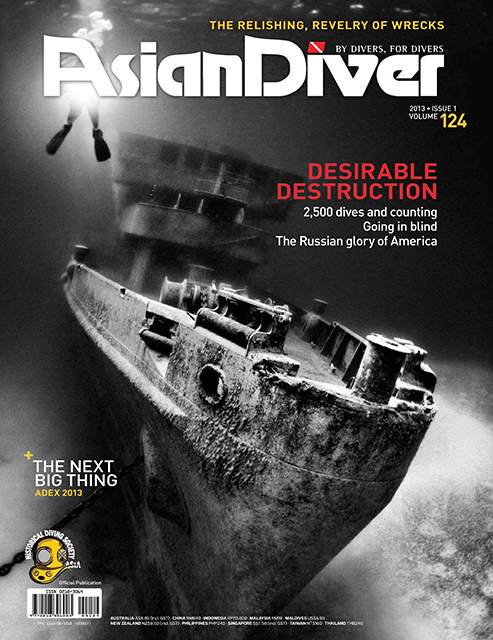 Kittiwake Ship Wreck on the Cover Page of Asian Diver Magazine