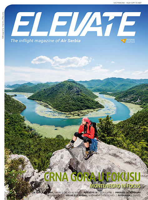Cover Page for Air Serbia Inflight Magazine - Elevate