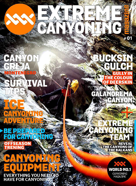 Cover Page for the First Issue of Extreme Canyoning Magazine - Belgrade / Serbia