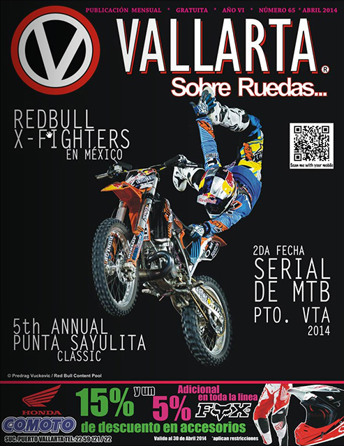 Cover Page for Vallarta Sobre Ruedas Magazine 2014