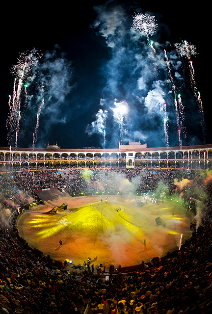 Photoshooting Red Bull X-fighters in Las Ventas Bullring Arena - Madrid / Spain