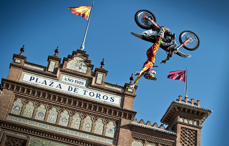 Dany Torres Jump in Front of Bullring Arena Las Ventas – Madrid / Spain