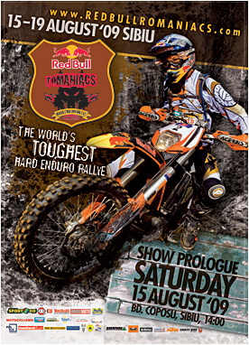 The Picture of Chris Birch on the Official Red Bull Romaniacs Poster