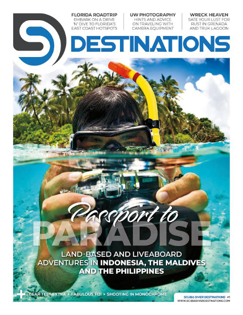 Cover Page for the Scuba Diver Destinations Magazine