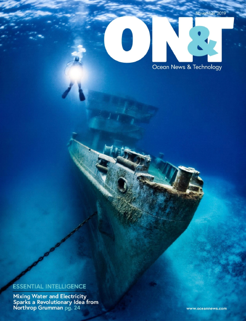 Cover Page for Ocean News & Technology Magazine