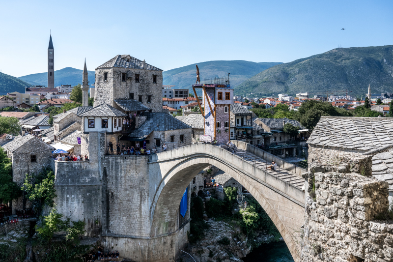 Red Bull Cliff Diving Photoshoot Tradition in Mostar Continues – Mostar / Bosnia and Herzegovina
